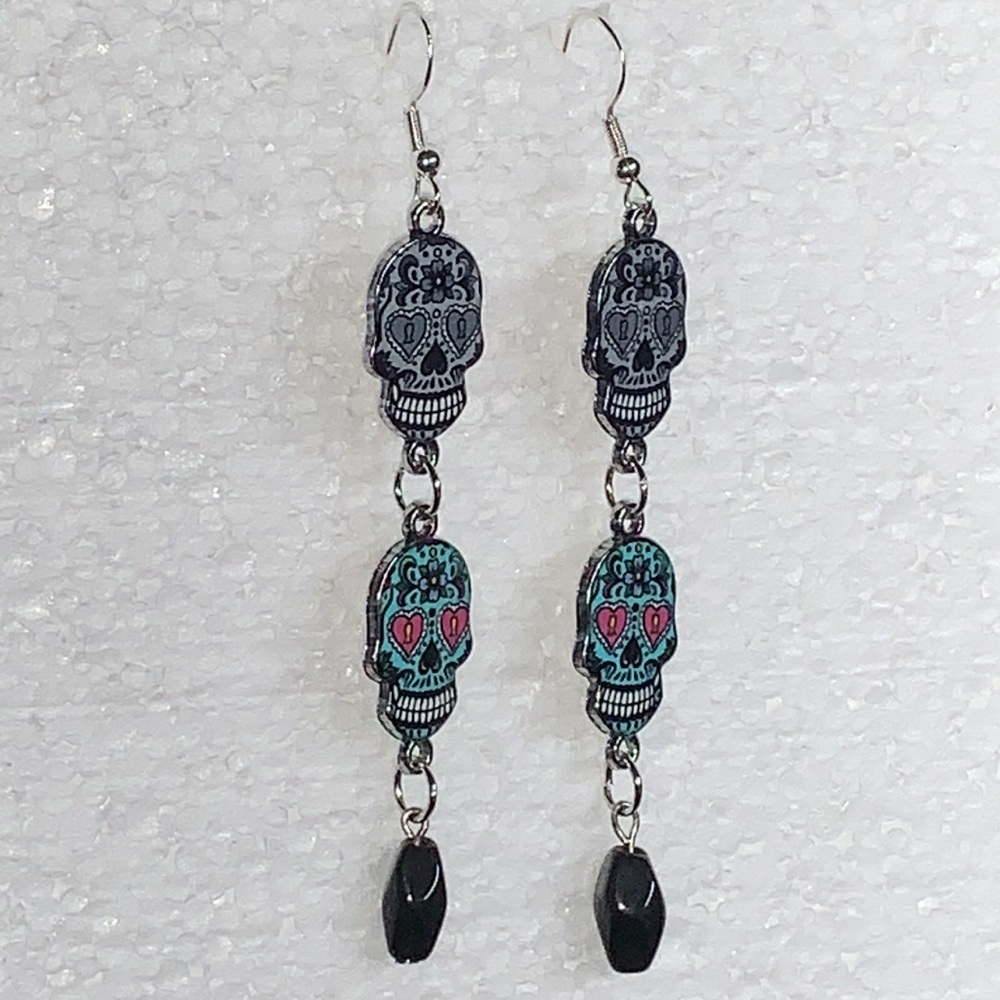 ☠️☠️Sugar skull earrings ☠️☠️ - Picture 9 of 9